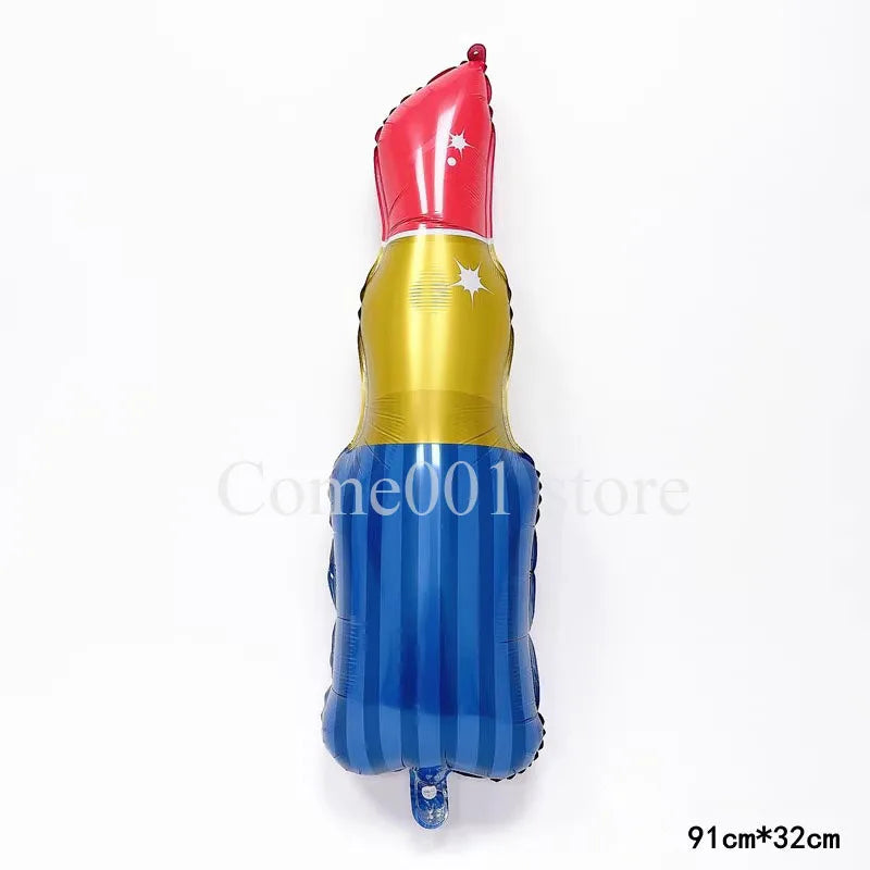Lipstick Nail Polish Aluminum Film Ballons Girls Makeup Beauty Theme Birthday Party Decoration Balloons