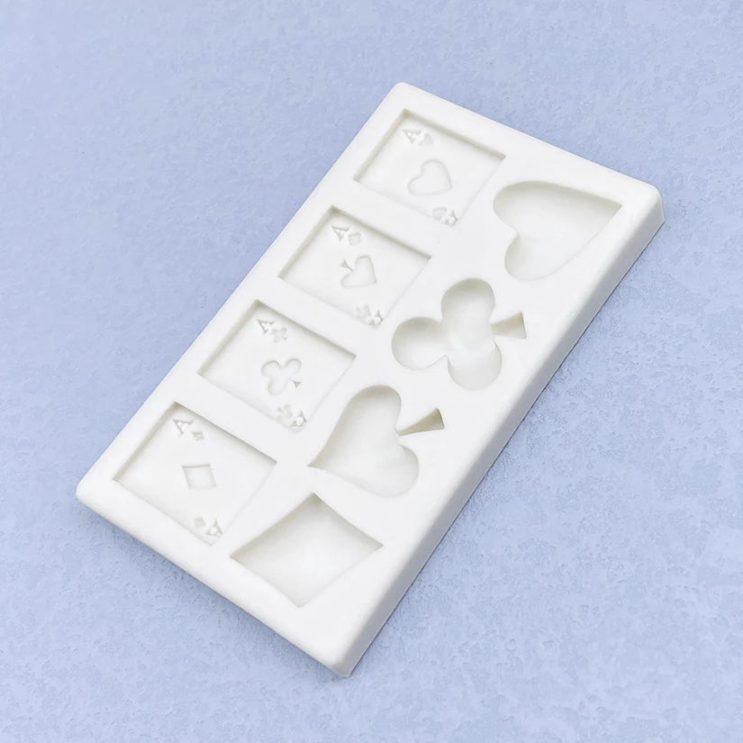 Poker Silicone Mold Sugarcraft Cupcake Baking Mold Fondant Cake Decorating Tools