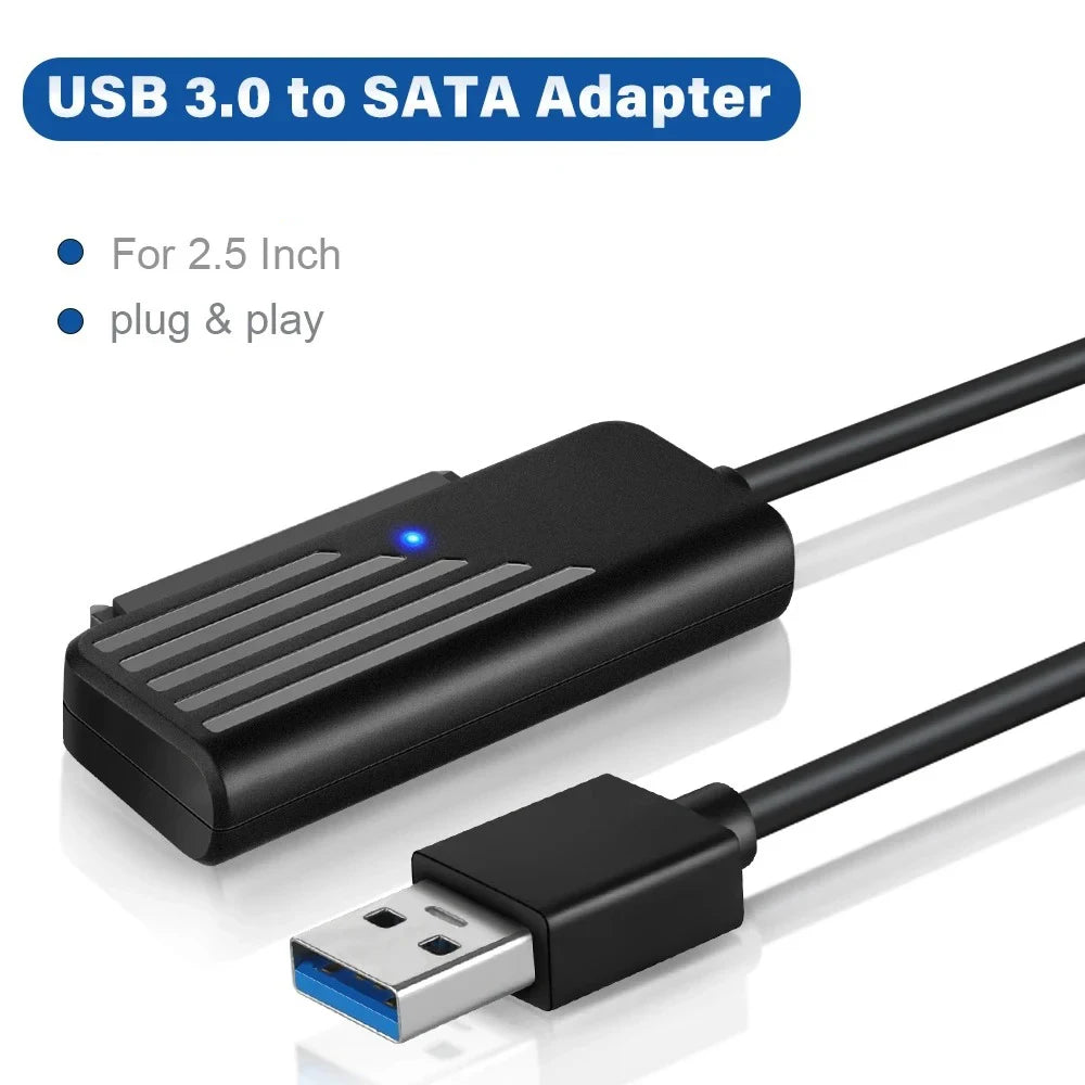 USB 3.2 3.0 to SATA Converter 2.5 Inch SSD HDD Hard Drive External Adapter USB 3.0 to Sata III Cable for Laptop PC Accessories