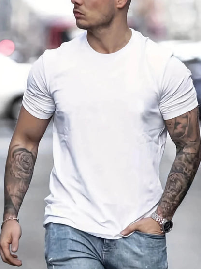 Summer men's 100% pure cotton casual loose oversized cool girl cartoon printed comfortable round neck short sleeved T-shirt top