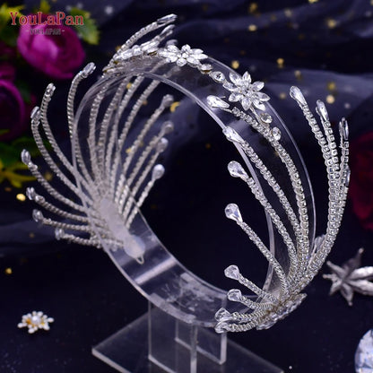 Luxury Bridal Rhinestone Headband: Elegant Wedding Tiara and Pageant Hairpiece