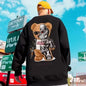Mens Oversized Sweatshirts Steel Muppet Bear Print