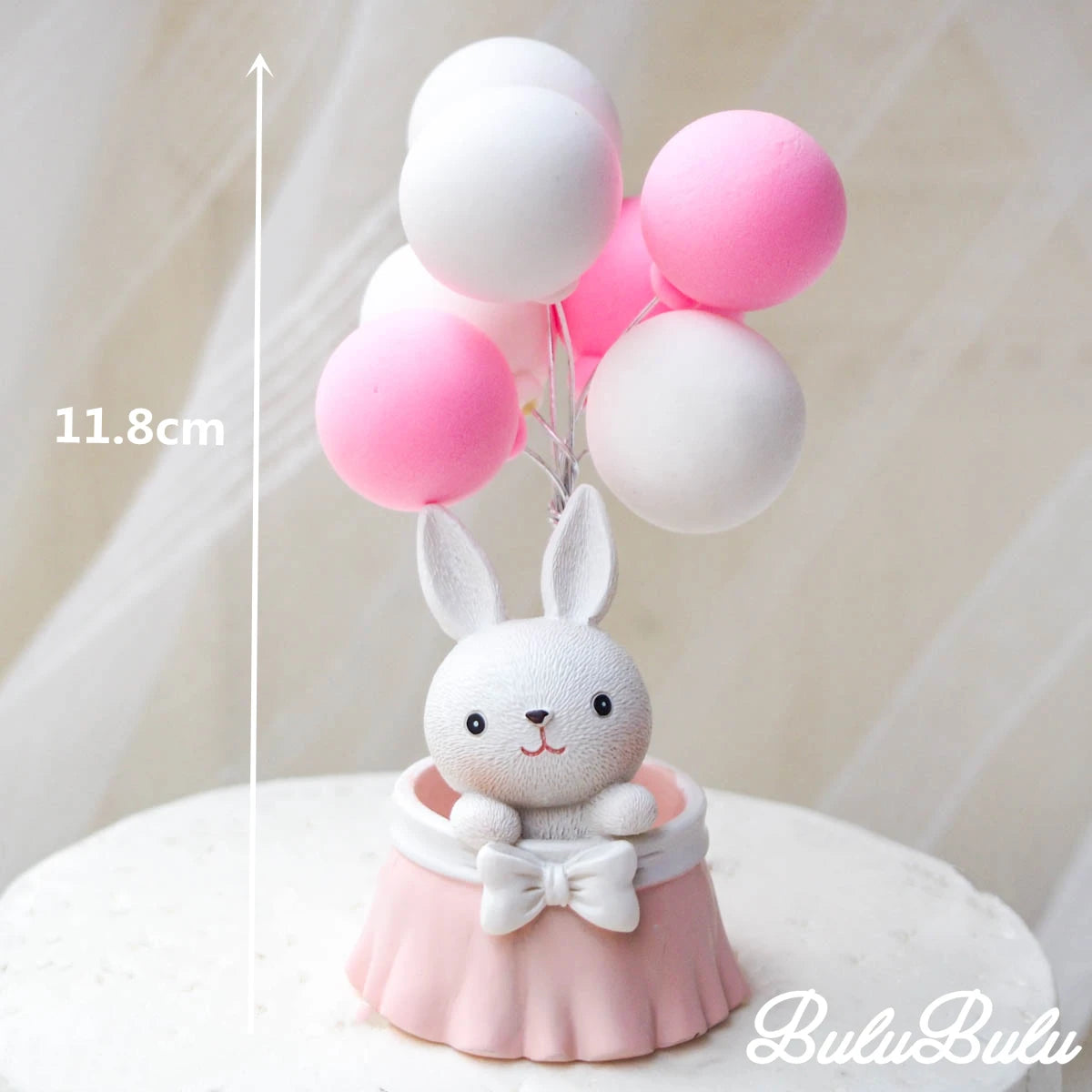 Cute Rabbit Balloon Ornaments Star Happy Birthday Cake Topper Easter Birthday Party Cake Baking Kids