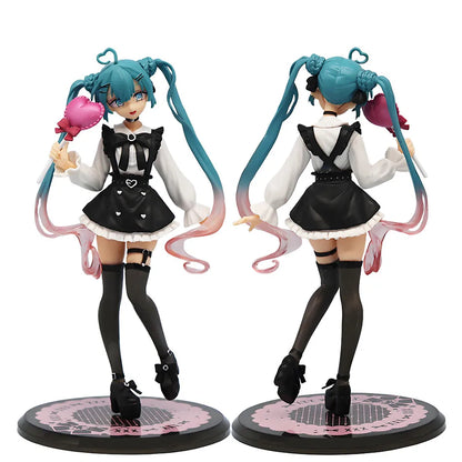 20CM Anime Hatsune Miku X Cinnamoroll Figure Anime Peripheral Collectible Models Decorative Decorations Children Kawaii Gift