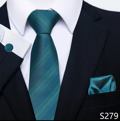 Silk Tie Pocket Squares Necktie Suit Accessories