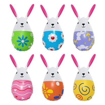 35/40cm Easter Rabbit Eggs Ballon PVC Children Inflated Ballon Garden Home Decoration Outdoor Kid Toys Ornament
