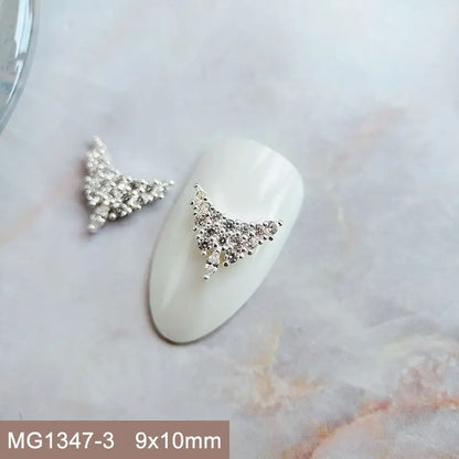 10pcs/lot Luxury No Fading Bow Butterfly Arc Nail Art Parts Zircon Crystal Manicure Nails Accesorios Supplies Decorations Charms