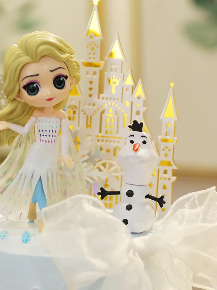 Princess Doll Cake Topper – Happy Birthday Flag Decoration for Baby Shower & Girl’s Birthday Party Cakes