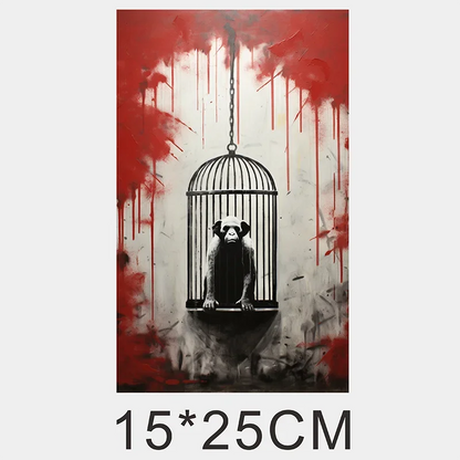 Graffiti Animal Iips Fashion Iron Sticker Patch For Clothing T-shirt DIY Hoodie Jacket Sticker DTF PPatch Is Waterproof