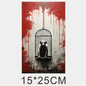 Graffiti Animal Iips Fashion Iron Sticker Patch For Clothing T-shirt DIY Hoodie Jacket Sticker DTF PPatch Is Waterproof