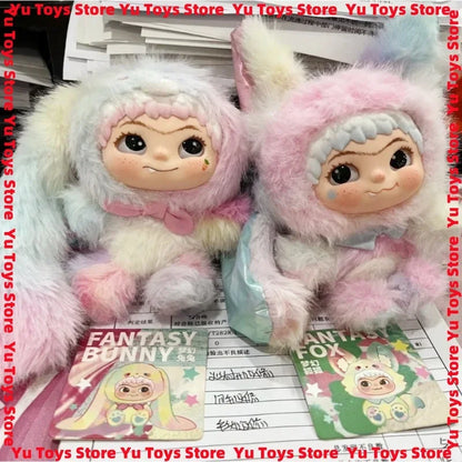 T HOT NEW Trendy Play Blind Box Plush Pendant Wakuku Fox Rabbit Mischief Diary Series Girl Gift Cute Ornament Mystery Box