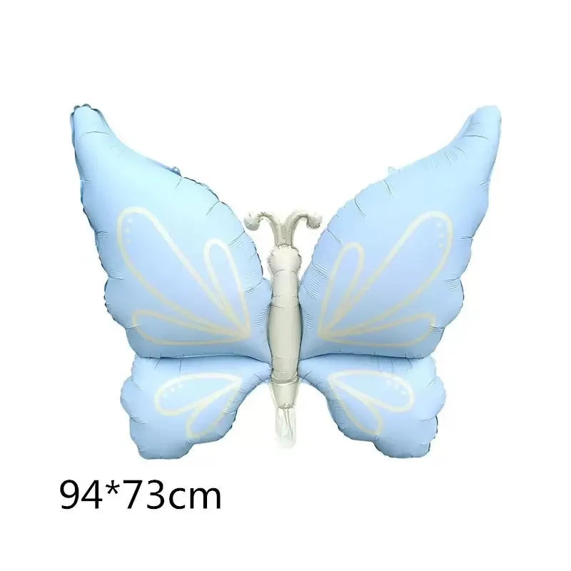 New 3D Butterfly Aluminum Film Balloon Forest Princess Style Children's Birthday Party Decoration Dreamy Wedding Decoration Cart