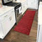 Soft and Thick Kitchen Mat - Striped Anti slip and Oil proof Floor Mat - Durable Waterproof Carpet - Anti fouling Floor Mat