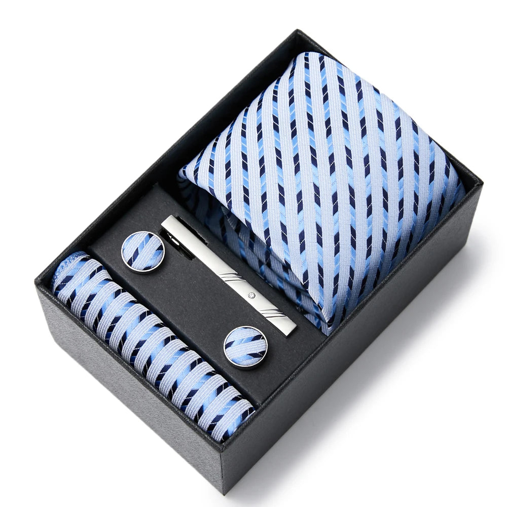 Men's  Tie Pocket Squares Necktie Box Set