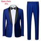 Men's Solid Color Suit Jacket Blazer Waistcoat Vest Pants Set M-6XL