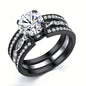 Fashionable Couple Ring, Inlaid with Cubic Zirconia for Men's and Women's Engagement Jewelry, Holiday Gift Giving Wedding