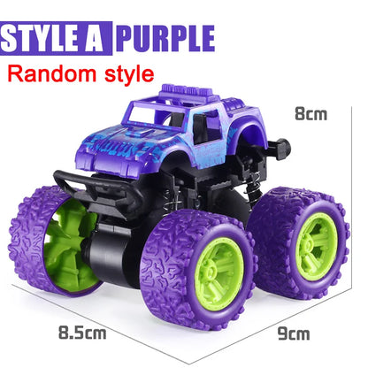 Pull Back Toy Car Inertial Rotation Car Four-wheel Drive Off-road Vehicle SUV Racing Power Children's Toy Car