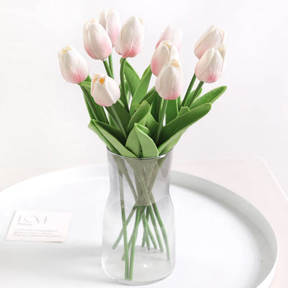 5/10Pcs Artificial Tulip Flowers Bouquets Indoor Home Room Decor Garden Wedding Decoration Party Table Vase Ornament Fake Flower