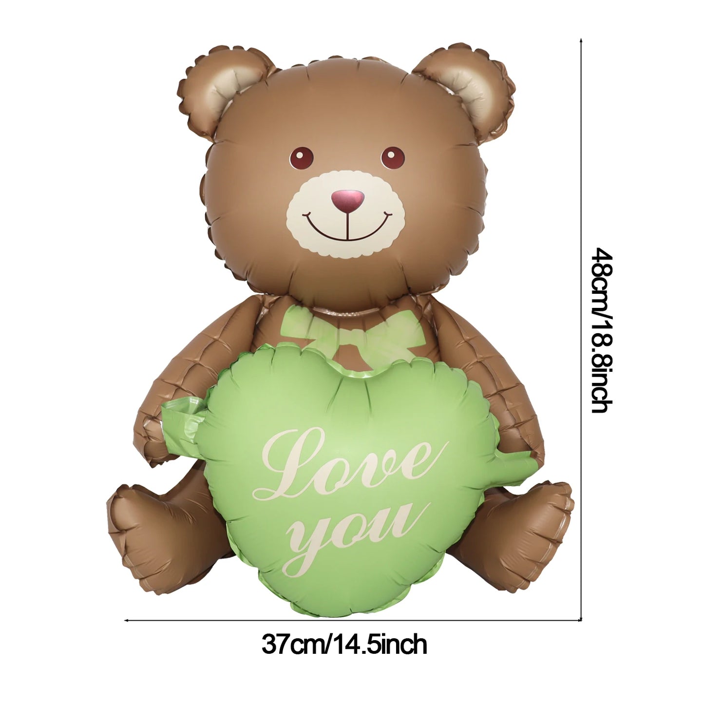 Happy Birthday Animal Foil Ballo﻿ Cute Matte on Bear Rainbow Bow Dinosaur Candy Balloon Design