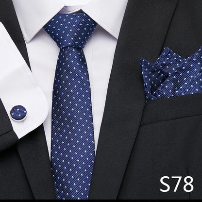 Tie Pocket Squares Cufflink Necktie Set