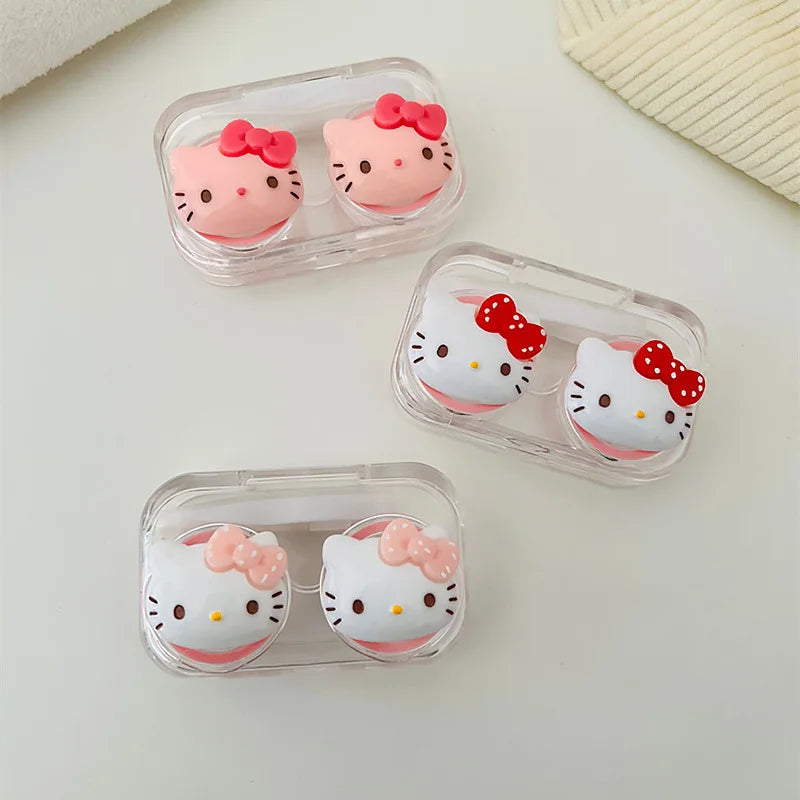 New Hello Kitty Contact Lens Case Transparent