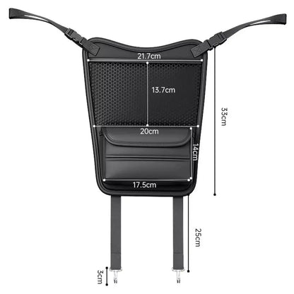 Double Side Storage Car Seat Storage Bag With Tissue Box Mesh Pockets Central Control Storage Pocket Space Saving