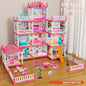 Popular Toy 3d Assembly Diy Mini Toy House Accessories Villa Princess Castle Led Lights Girl Birthday Gift Assembly Toy House