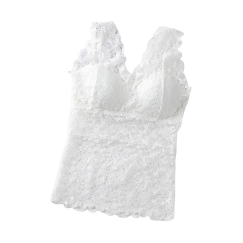 Women's Lace See-through Pads Tank