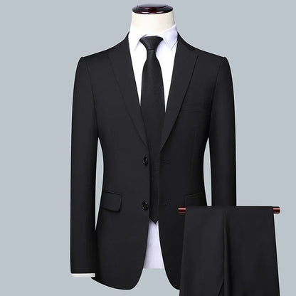 Men's (suit + Vest + Trousers) Solid Color Business Suit 3/2 Business Suit