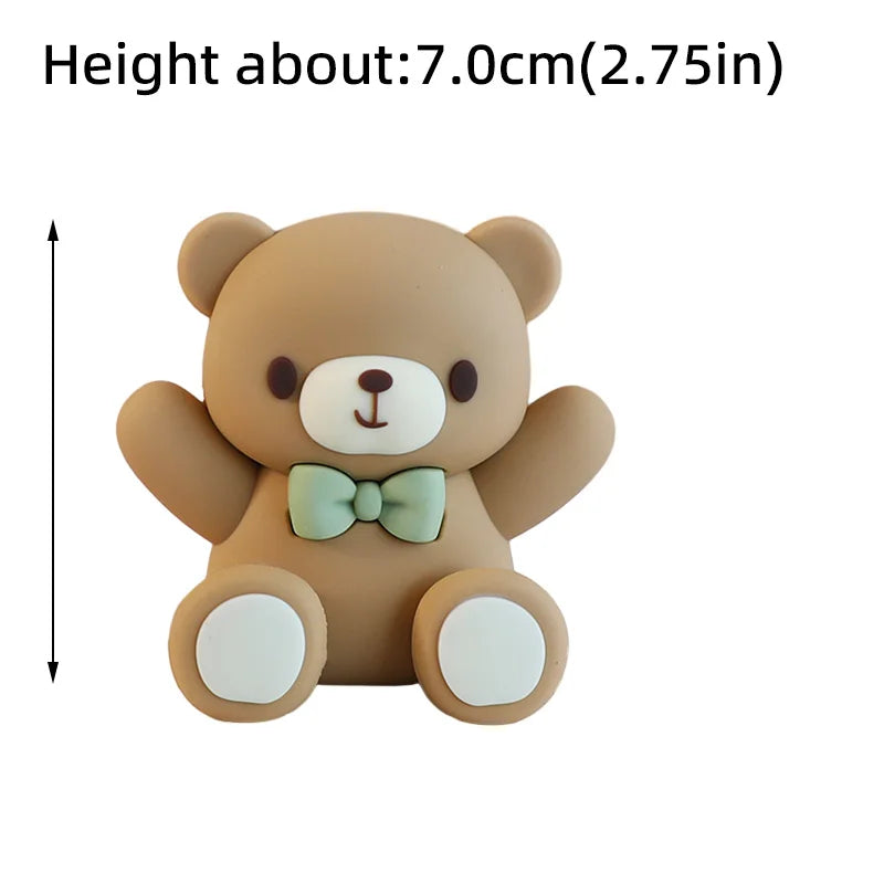 Blue Train Cake Topper Bear Cake Top Carriage Water Balloons Rainbow Tower Cake Decorations Boy Girl Baby Shower Party Supplies