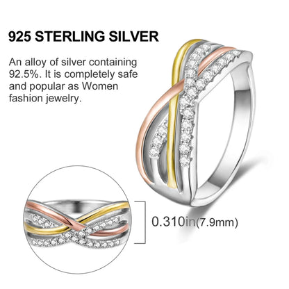 925 Sterling Silver Ring – Colorful Cubic Zirconia Women’s Wedding & Engagement Jewelry