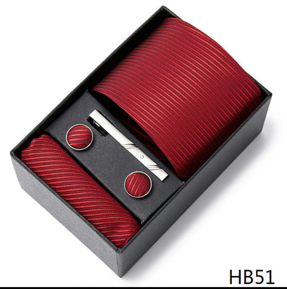 Men's  Tie Pocket Squares Necktie Box Set