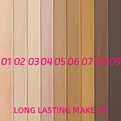 9 Shade Full Coverage Concealer Liquid Foundation makeup high coverage Base