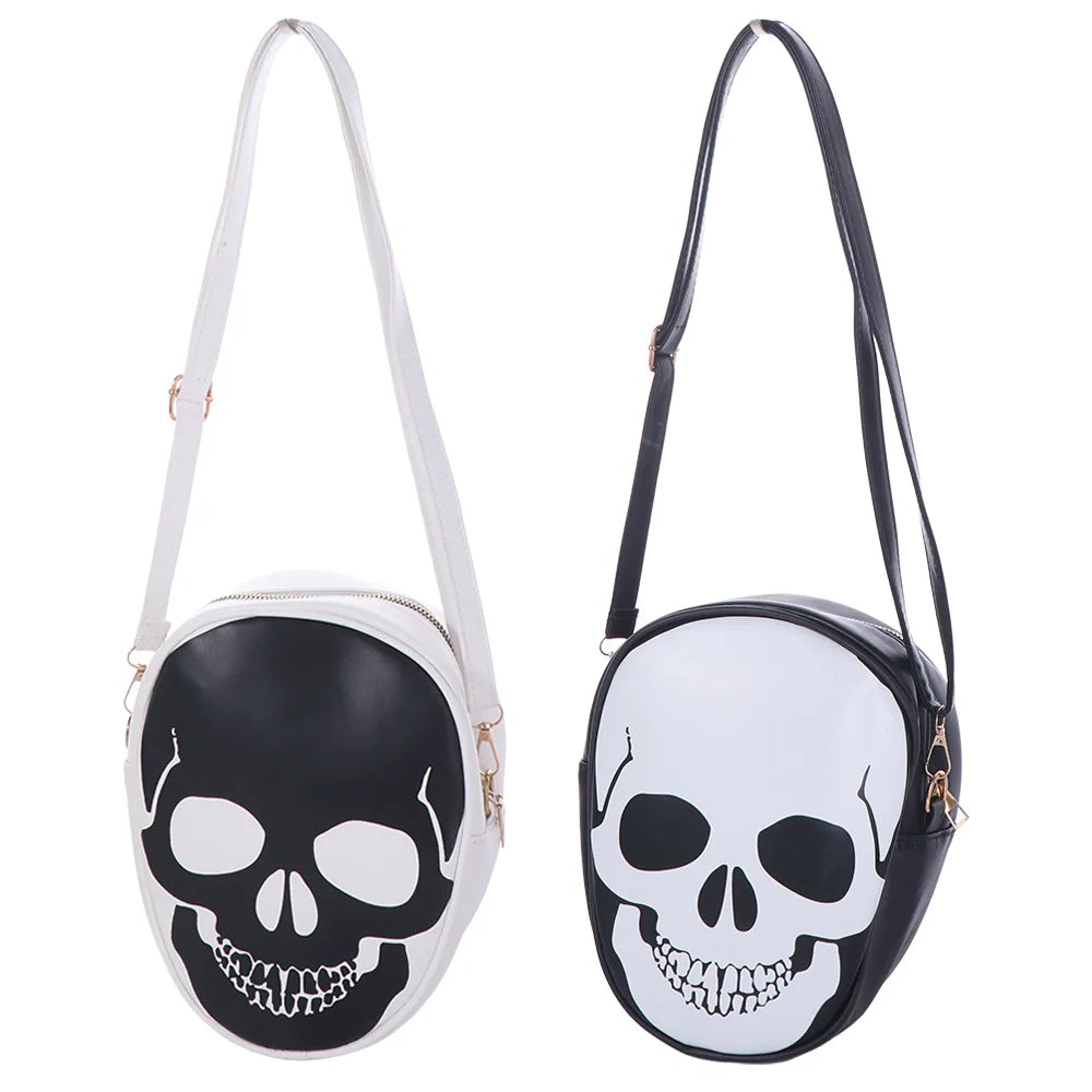Creative Halloween Skull Crossbody – Gothic Devil & Ghost PU Leather Candy Bag Festival Purse