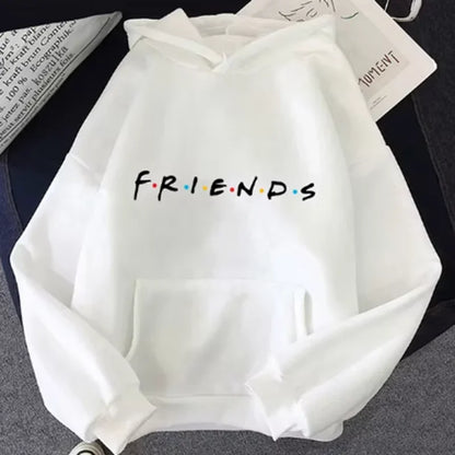 Men‘s Friends Print Hoodie Long Sleeve Pullover Fashion Clothing Casual Solid Color Female Spring Autumn Women Streetwear