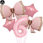 Pink Bow Birthday Theme Party Set Disposable