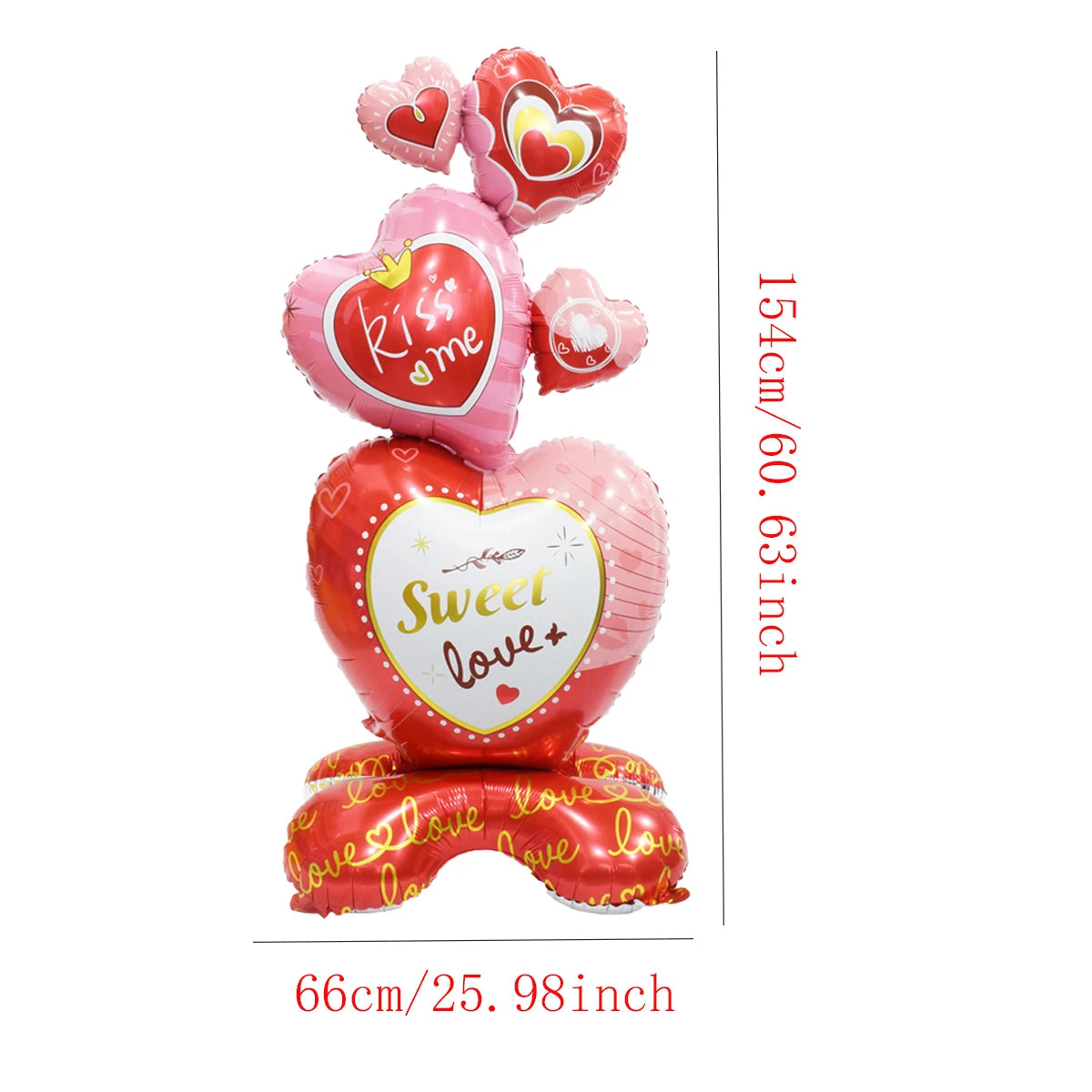 10‑Pack 18" “Te Amo” Heart Foil Balloons – Valentine’s Day & Wedding Helium Decorations