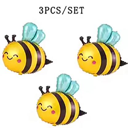 Large Bee & White Daisy Foil Balloon for Kids’ Party Décor
