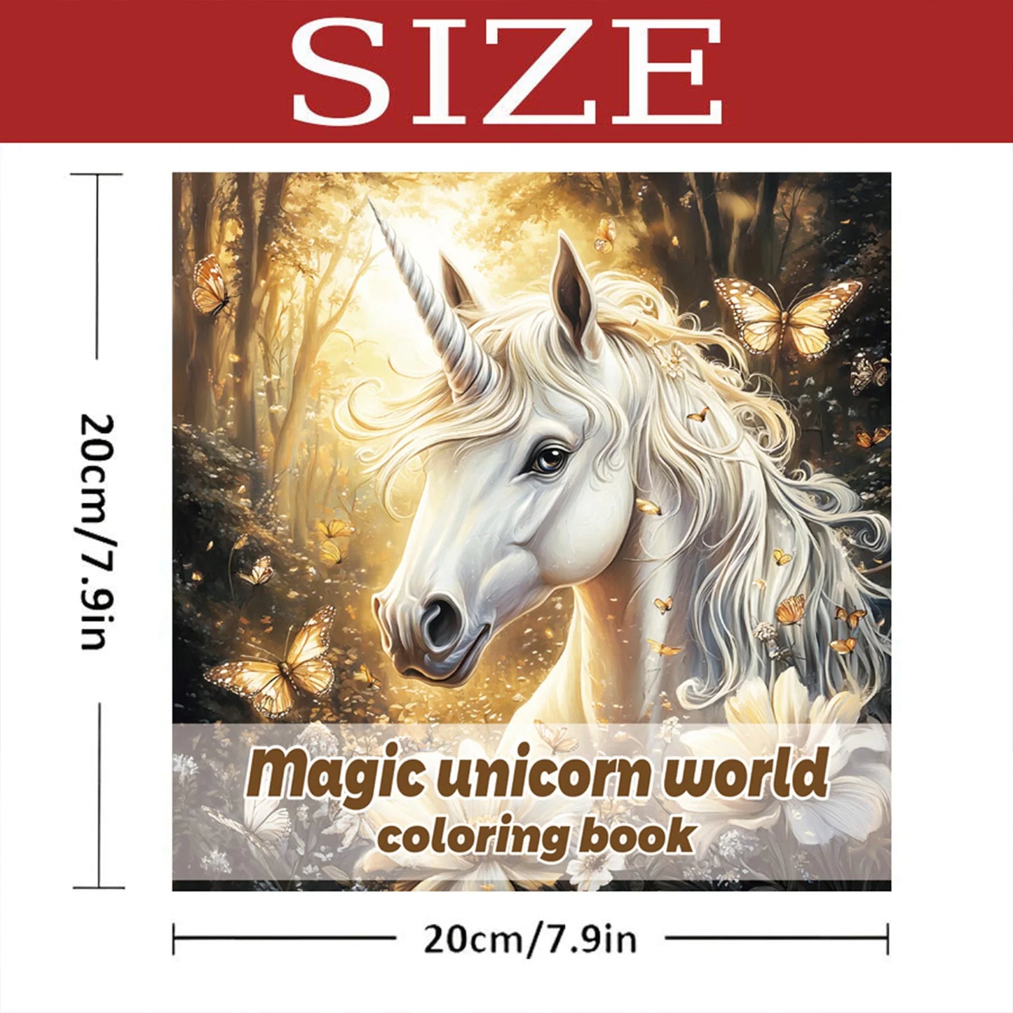 Adult Picture Book: Enchanting Unicorn Colouring Book Whimsical Animated Designs
