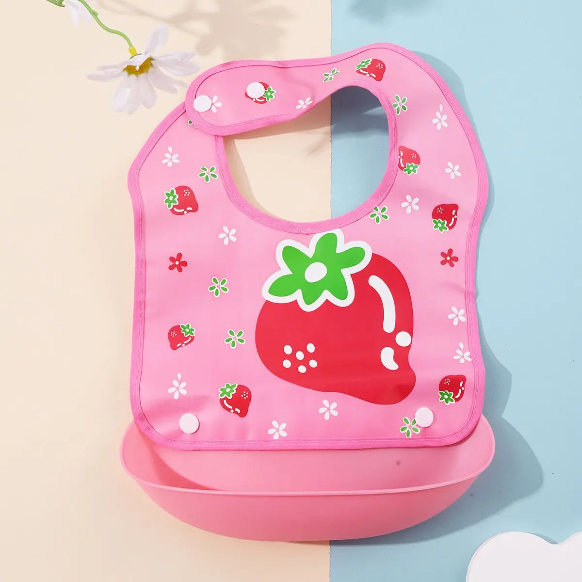Waterproof food Baby bib with pocket