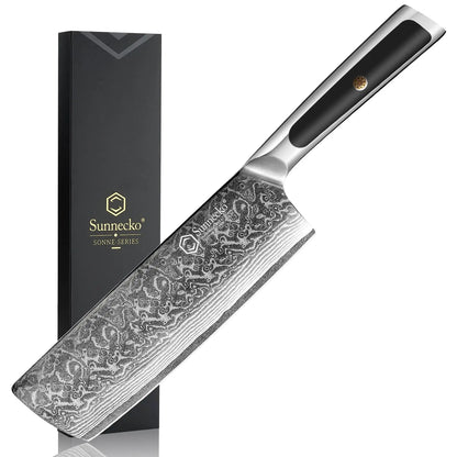 Sunnecko Damascus Chef Knife Set – 1–7 PCS High Carbon VG10 Steel Ultra‑Sharp Kitchen Knives