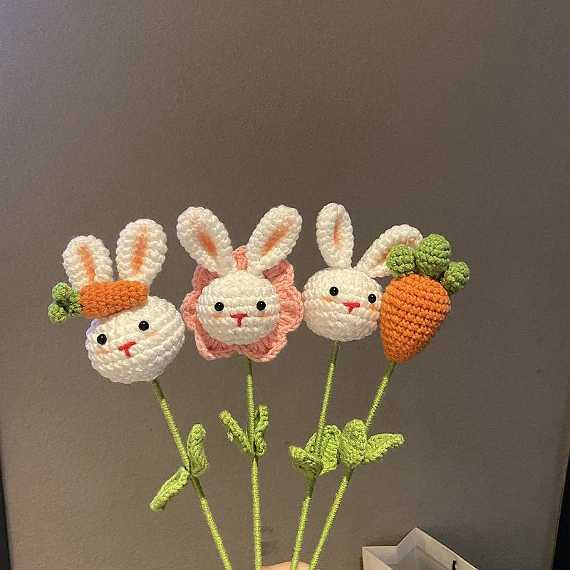 One artificial flower, vase decoration, Easter artificial carrot decoration, home decoration, party decoration