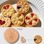 Jam Sandwich Cookie Cutter Biscuit Mold 3D Christmas Plastic Pressable Fondant Cookie Stamp New Year Cake Decor Baking Supplies