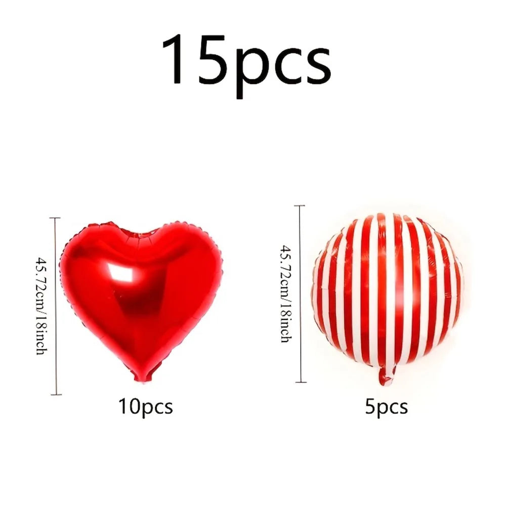 18" Love Heart Foil Balloon Set – Valentine’s Day, Wedding, Birthday & Anniversary Decor