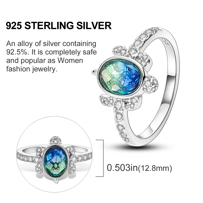 925 Sterling Silver Ring – Colorful Cubic Zirconia Women’s Wedding & Engagement Jewelry