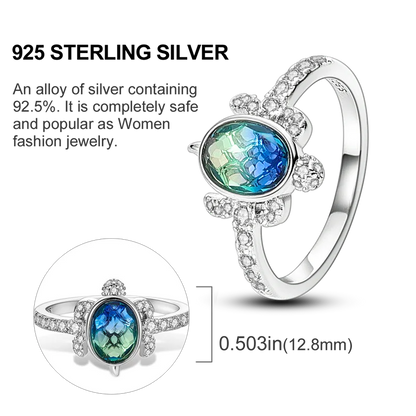 925 Sterling Silver Ring – Colorful Cubic Zirconia Women’s Wedding & Engagement Jewelry