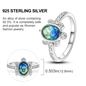 925 Sterling Silver Ring – Colorful Cubic Zirconia Women’s Wedding & Engagement Jewelry