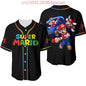 Super Mario Bros Donkey Kong Y2k Baseball Jersey Men's Women Short Sleeve Shirt Summer Casual Sports Kids Streetwear Tops