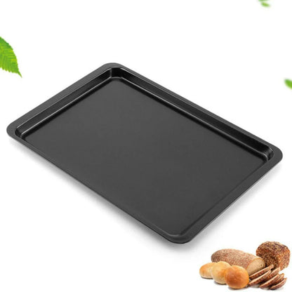 14‑Inch Black Carbon Steel Baking Tray – Bread, Cookies & Oven Use