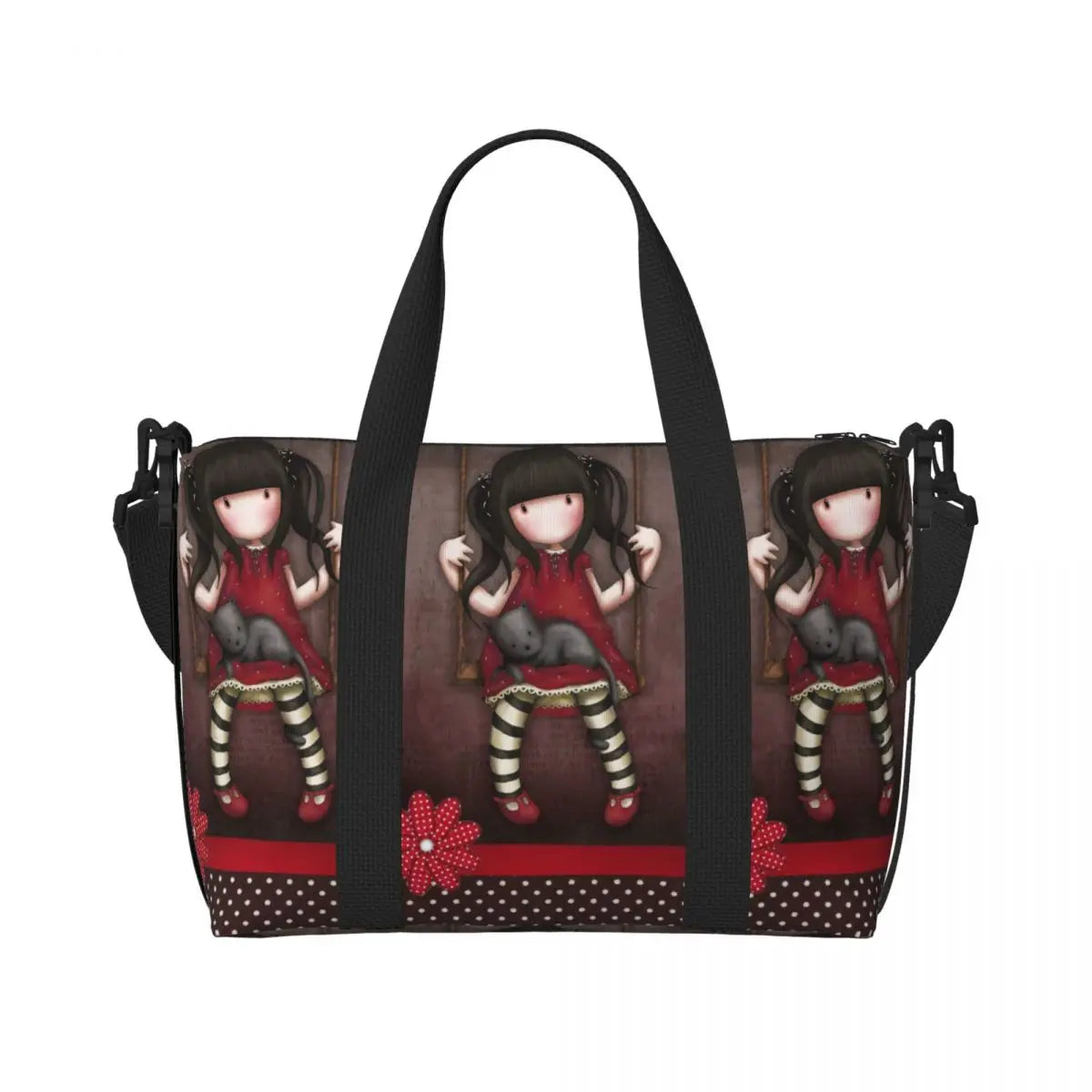 Santoro Gorjuss Large Beach & Travel Tote – Women’s Yoga, Gym, Shopping Shoulder Duffle Bag